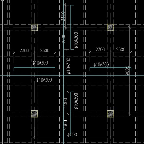 bản vẽ thép sàn 2 lớp